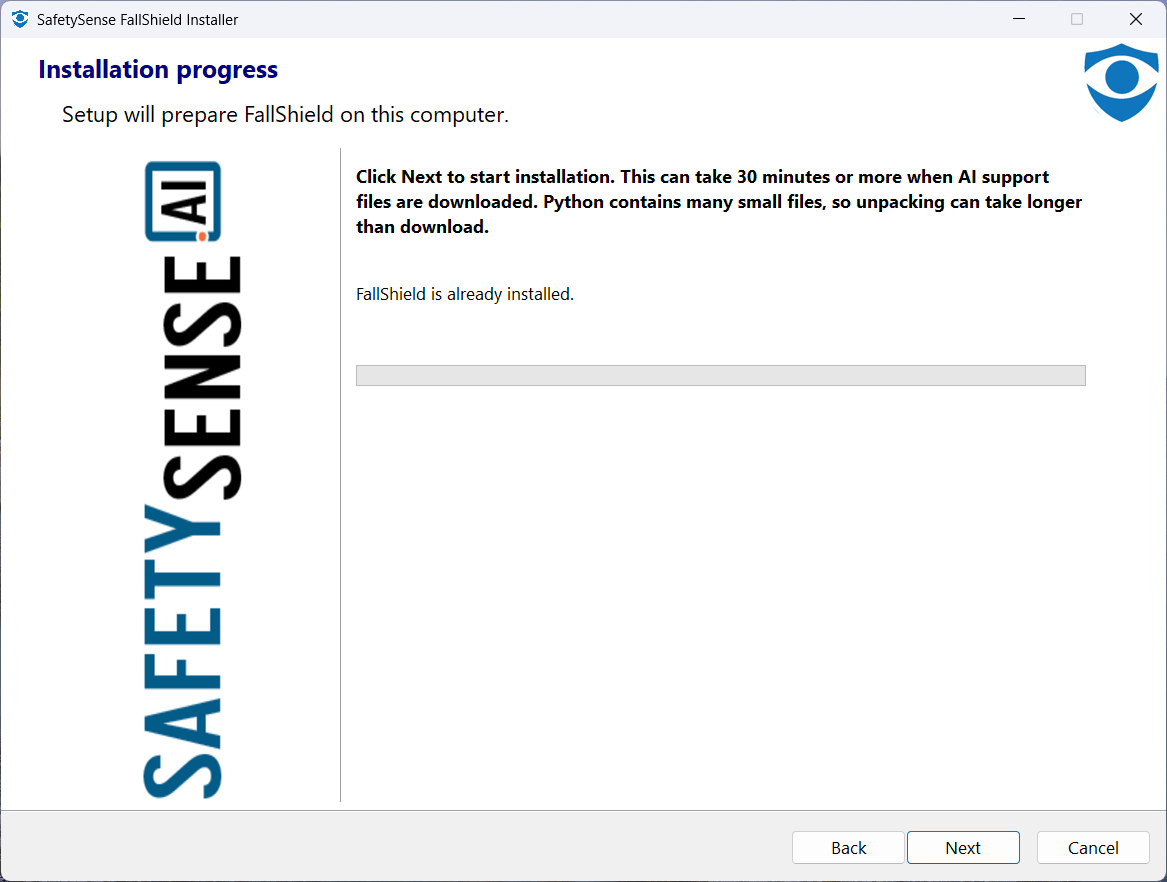 FallShield simplified component download page